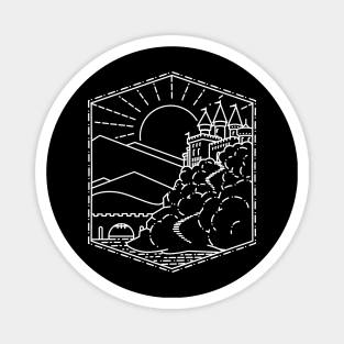 Wizard Castle Book Lineart Magnet